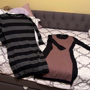 Two sweater dresses
